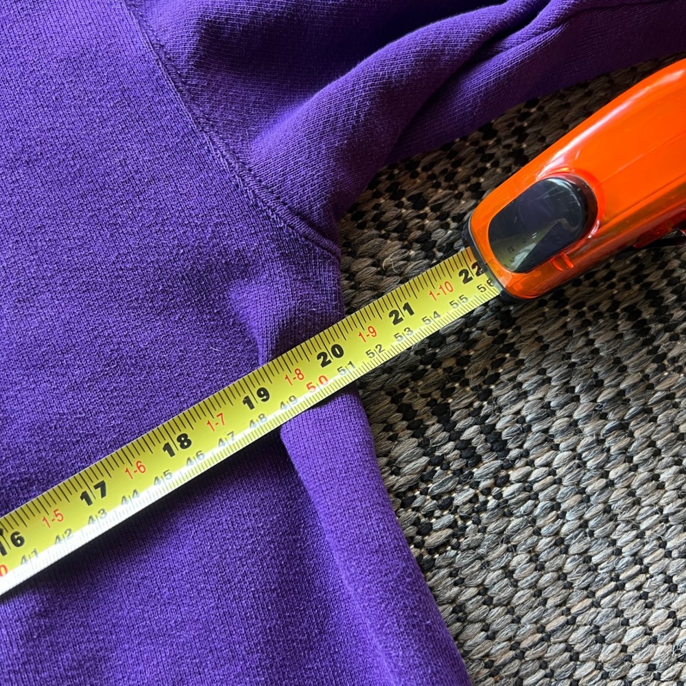 Vintage L.L. Bean Russell Athletic Sweatshirt Mens Small Purple Roll Neck 90s - Picture 4 of 6